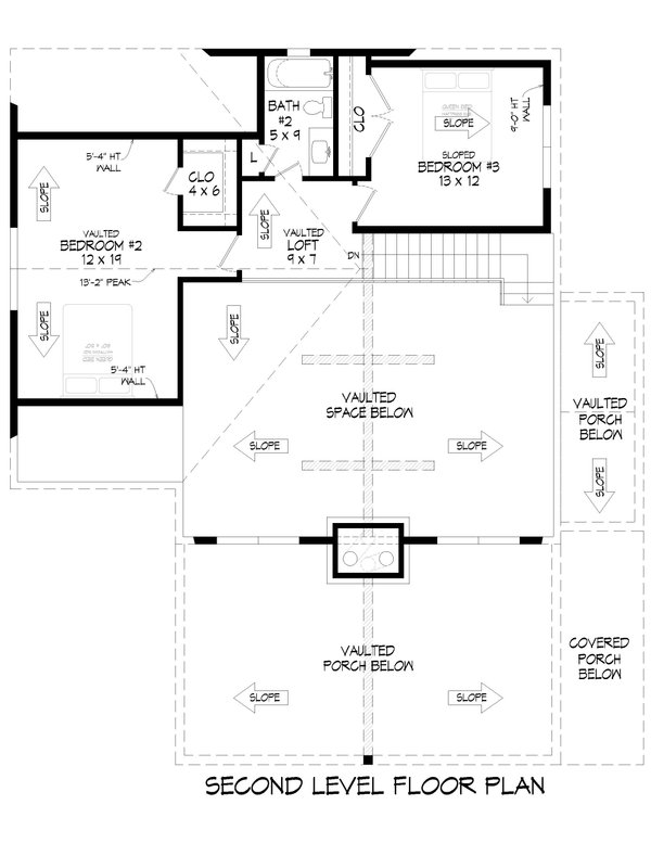 House Blueprint - Country Floor Plan - Upper Floor Plan #932-1366
