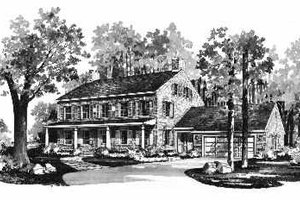 Colonial Exterior - Front Elevation Plan #72-353