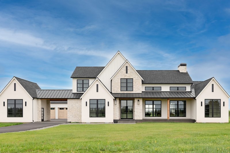 House Blueprint - Farmhouse Exterior - Front Elevation Plan #1070-230