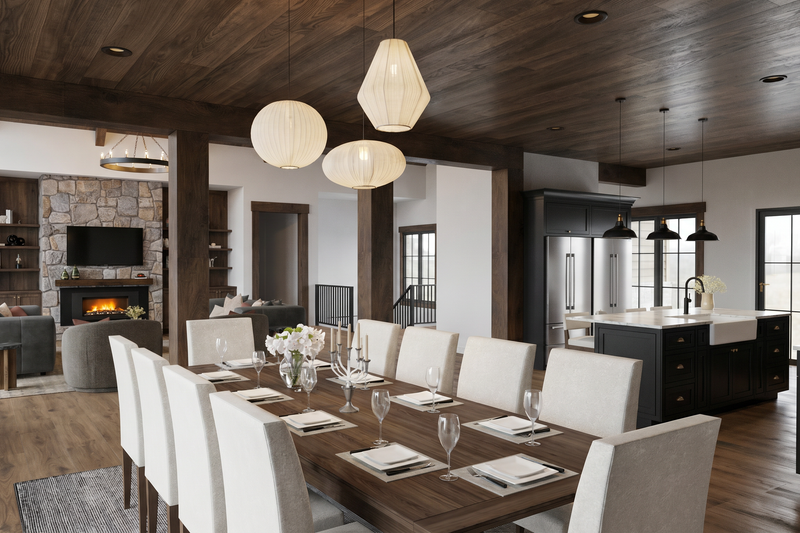 House Blueprint - Interior - Dining Room 2 for Craftsman House Plan #923-512 - 5 bed, 4.5 bath