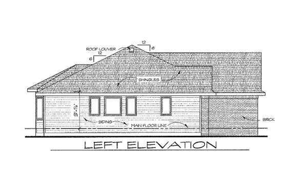 Exterior - Other Elevation for Traditional House Plan #20-2099 - 2 bed, 2 bath