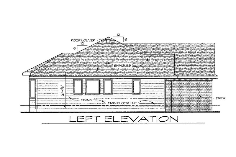 Home Plan - Exterior - Other Elevation for Traditional House Plan #20-2099 - 2 bed, 2 bath