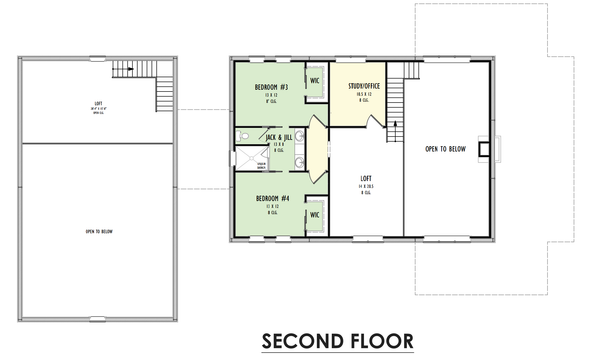 Barndominium Floor Plan - Upper Floor Plan #1092-52