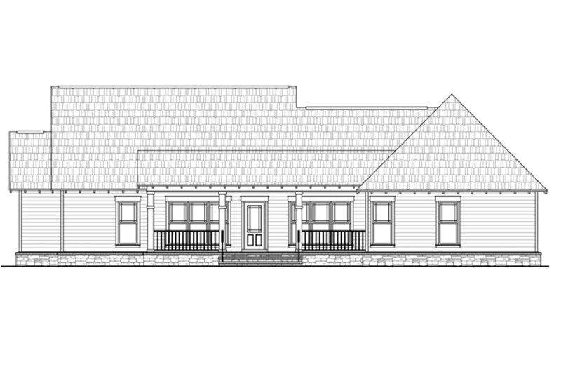 Home Plan - Exterior - Rear Elevation for Craftsman House Plan #21-357 - 3 bed, 2 bath