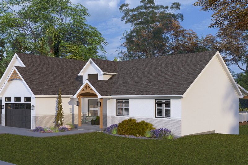 Dream House Plan - Exterior - Front Elevation 4 for Ranch House Plan #1060-287 - 3 bed, 2 bath