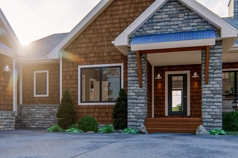 Dream House Plan - Exterior - Covered Porch for Beach House Plan #455-268 - 2 bed, 2 bath