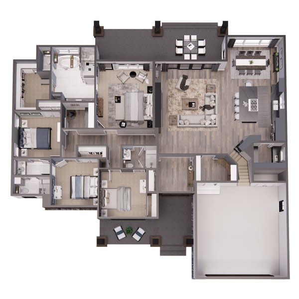 Home Plan - Farmhouse Floor Plan - Main Floor Plan #51-1229
