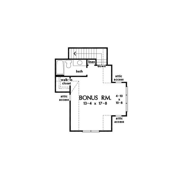 Craftsman Floor Plan - Upper Floor Plan #929-1123