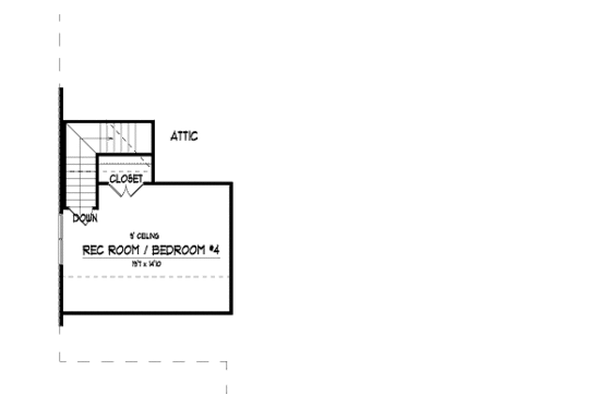 Floor Plan - Upper Floor for Traditional House Plan #424-181 - 3 bed, 2.5 bath