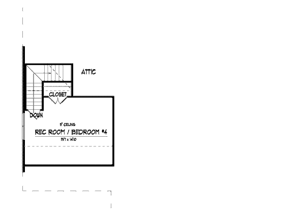 Traditional Floor Plan - Upper Floor Plan #424-181