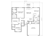 Traditional Style House Plan - 3 Beds 2 Baths 1574 Sq/Ft Plan #17-606 