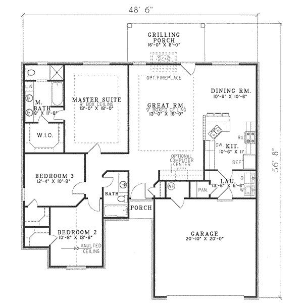 Traditional Floor Plan - Main Floor Plan #17-606