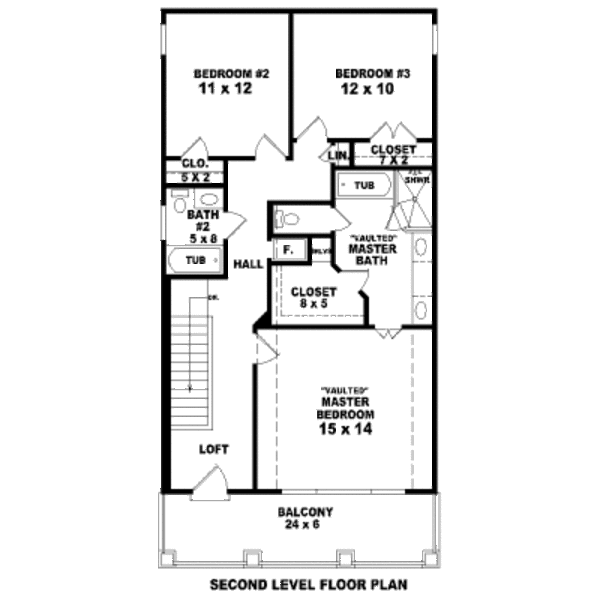 Southern Floor Plan - Upper Floor Plan #81-13604