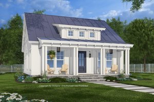 Exterior - Front Elevation 3 for Bungalow House Plan #51-1438 - 2 bed, 1 bath