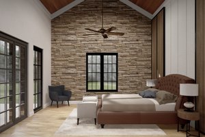 Interior - Master Bedroom for Ranch House Plan #54-400 - 3 bed, 3.5 bath