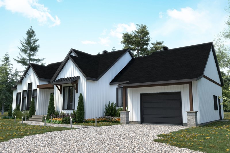 House Blueprint - Exterior - Front Elevation 3 for Craftsman House Plan #23-2745 - 4 bed, 2 bath