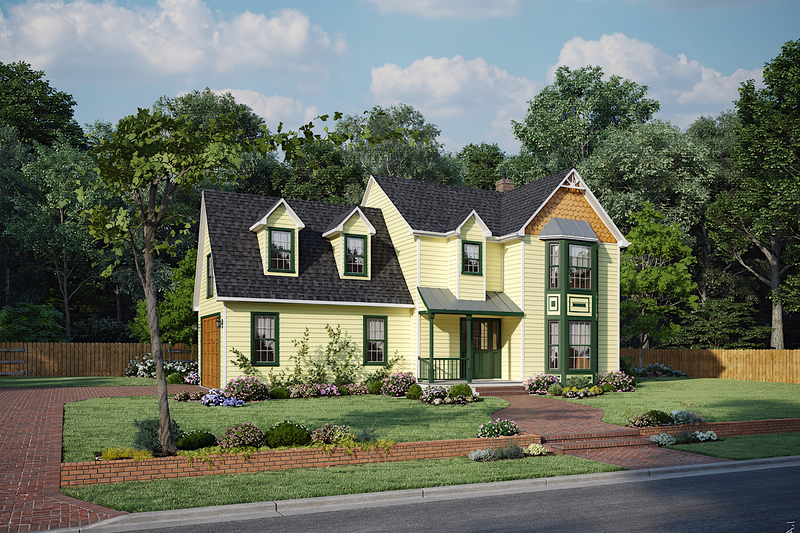 Dream House Plan - Exterior - Front Elevation 2 for Traditional House Plan #30-374 - 3 bed, 2.5 bath