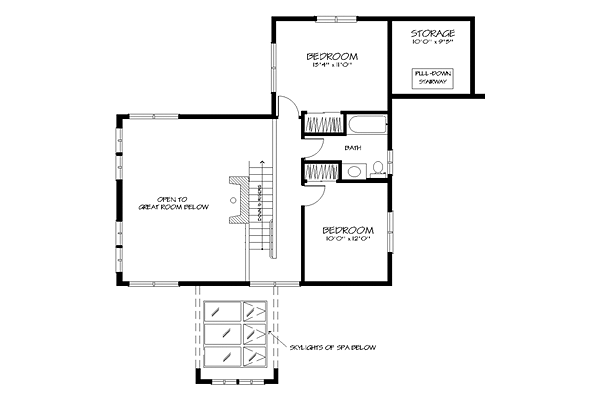 Country Floor Plan - Upper Floor Plan #320-455