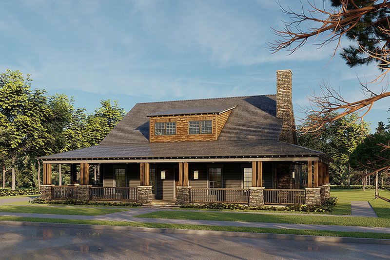 Dream House Plan - Farmhouse Exterior - Front Elevation Plan #923-174