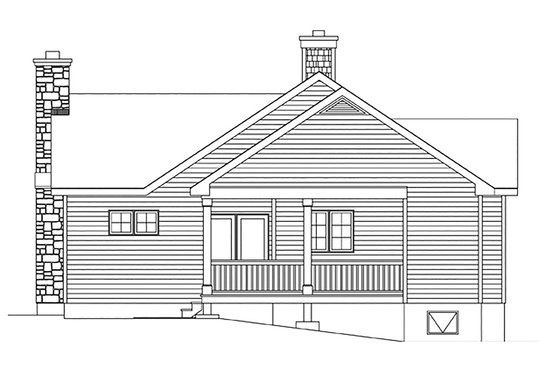 Exterior - Other Elevation for Cottage House Plan #22-592 - 2 bed, 2 bath