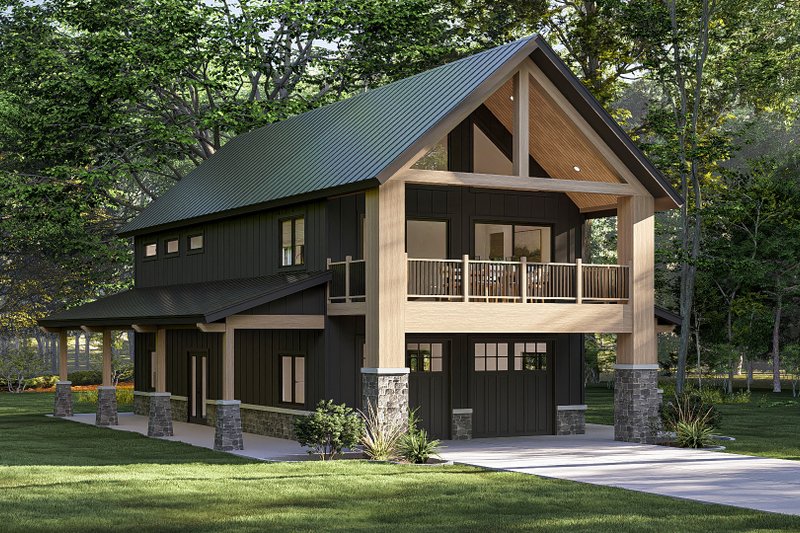House Design - Exterior - Other Elevation for Barndominium House Plan #455-345 - 3 bed, 3 bath