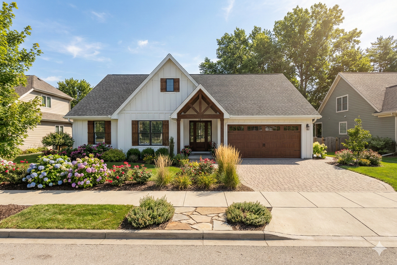 Architectural House Design - Exterior - Front Elevation 2 for Farmhouse House Plan #48-1218 - 3 bed, 2 bath