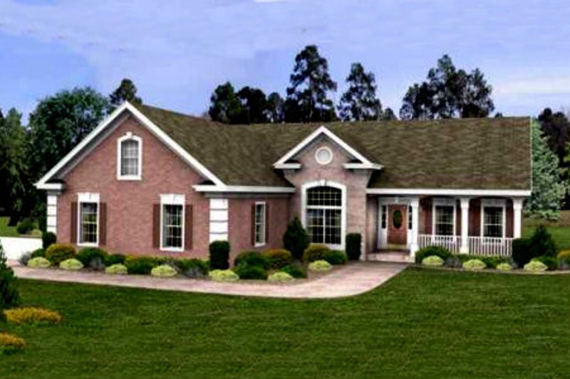 Home Plan - Traditional Exterior - Front Elevation Plan #56-234