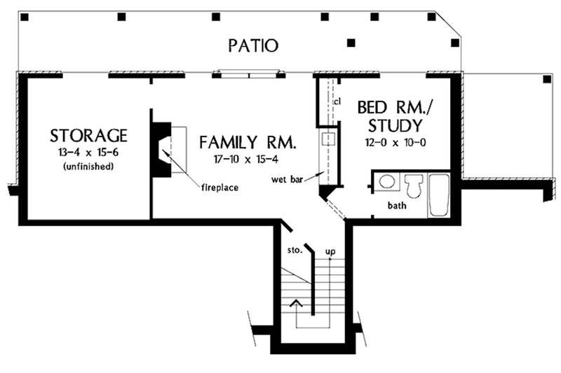 Dream House Plan - Floor Plan - Lower Floor for European House Plan #929-41 - 4 bed, 3.5 bath