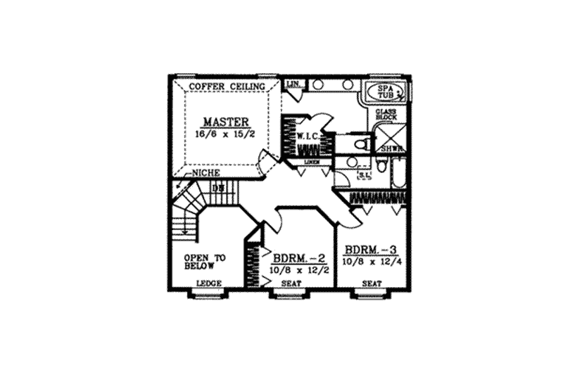 Architectural House Design - Floor Plan - Upper Floor for Traditional House Plan #94-212 - 4 bed, 3 bath