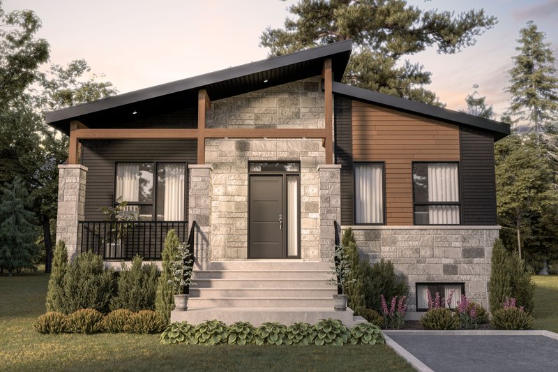 Architectural House Design - Bungalow Exterior - Front Elevation Plan #23-2783