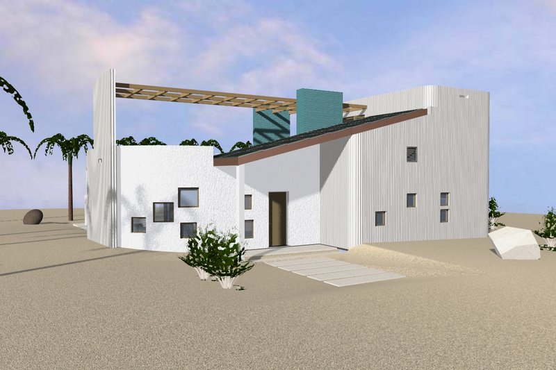 Architectural House Design - Beach Exterior - Front Elevation Plan #535-23