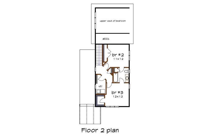 Dream House Plan - Floor Plan - Upper Floor for Modern House Plan #79-323 - 3 bed, 2.5 bath