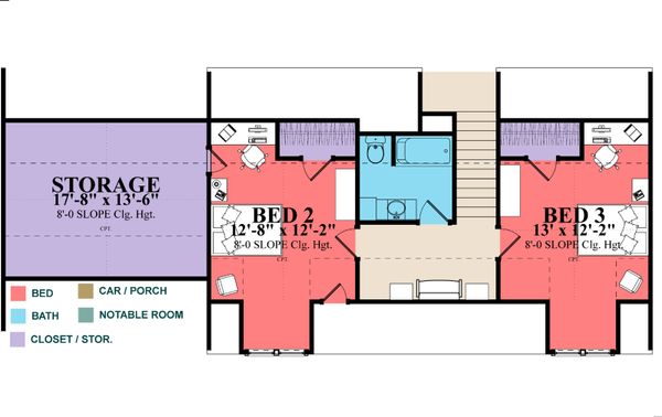 Home Plan - Country Floor Plan - Upper Floor Plan #63-379