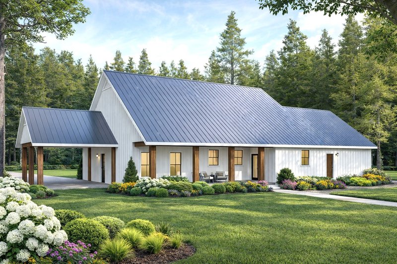House Blueprint - Exterior - Rear Elevation for Farmhouse House Plan #44-310 - 3 bed, 2 bath