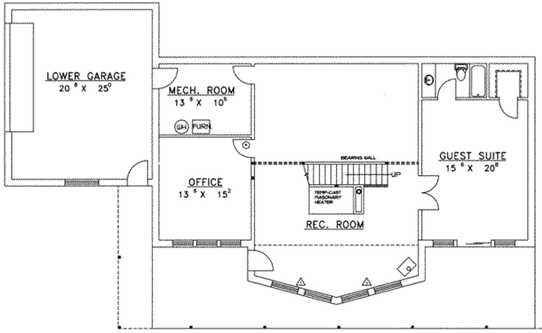 House Plan Design - Modern Floor Plan - Main Floor Plan #117-171
