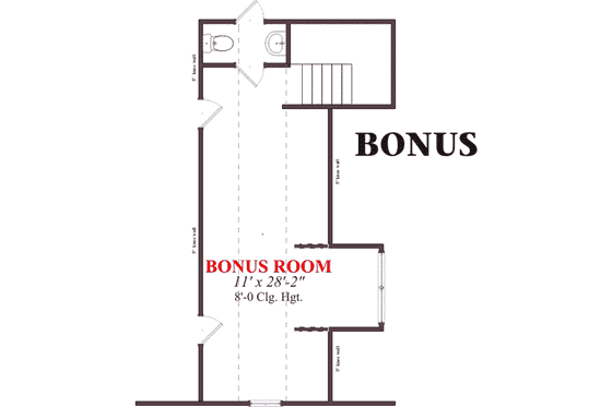 Floor Plan - Other Floor for Southern House Plan #63-110 - 3 bed, 2.5 bath