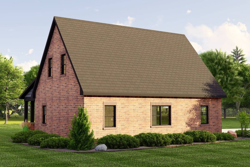 Dream House Plan - Exterior - Rear Elevation for European House Plan #1064-10, 1 bath