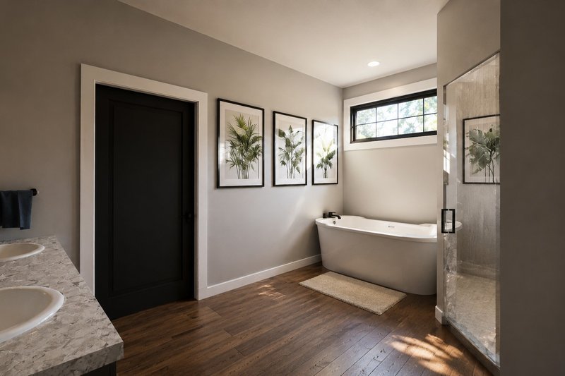 Dream House Plan - Interior - Master Bathroom 1 for Barndominium House Plan #1064-487 - 2 bed, 2 bath