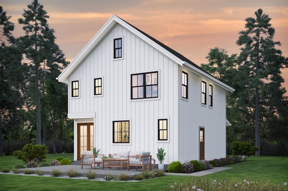 Exterior - Rear Elevation for Farmhouse House Plan #48-1054 - 3 bed, 2.5 bath