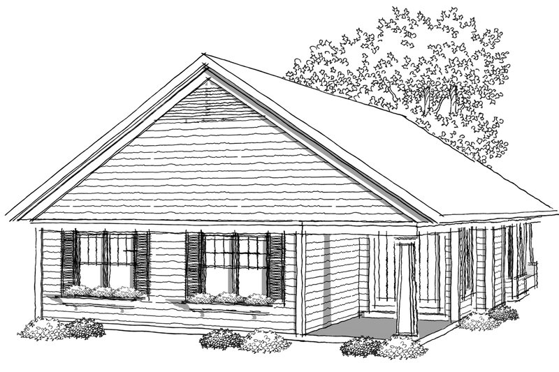Architectural House Design - Photo 1 for Ranch House Plan #70-1019 - 2 bed, 2 bath