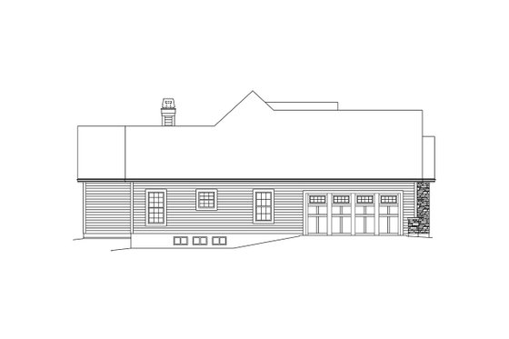 Exterior - Other Elevation for Ranch House Plan #57-663 - 3 bed, 2 bath