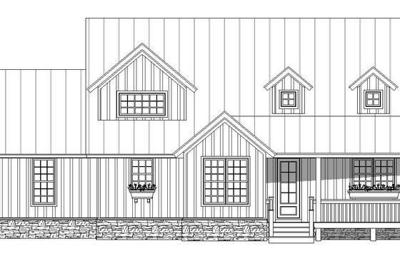 Exterior - Front Elevation 3 for Farmhouse House Plan #932-137 - 3 bed, 2.5 bath