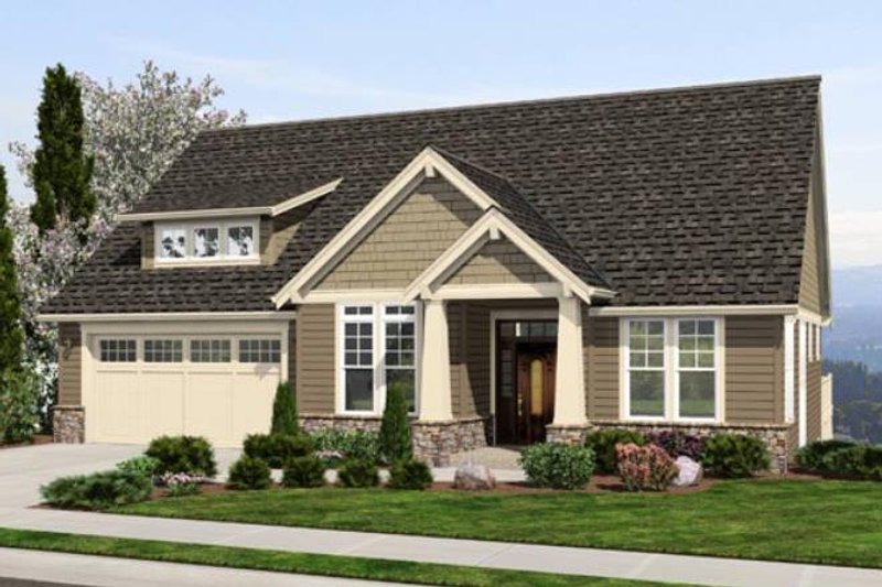 Dream House Plan - Craftsman Exterior - Front Elevation Plan #48-461