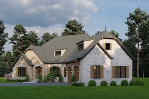 Exterior - Other Elevation for European House Plan #923-12 - 4 bed, 2.5 bath