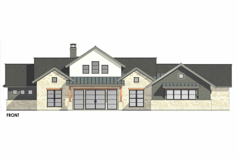 Architectural House Design - Exterior - Front Elevation 5 for Country House Plan #1096-43 - 4 bed, 4.5 bath