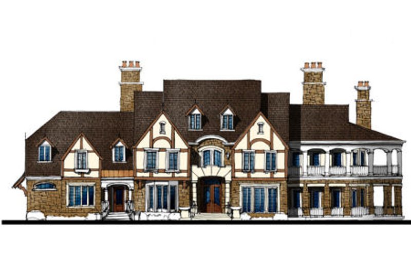 House Blueprint - Exterior - Other Elevation for European House Plan #119-168 - 4 bed, 5.5 bath