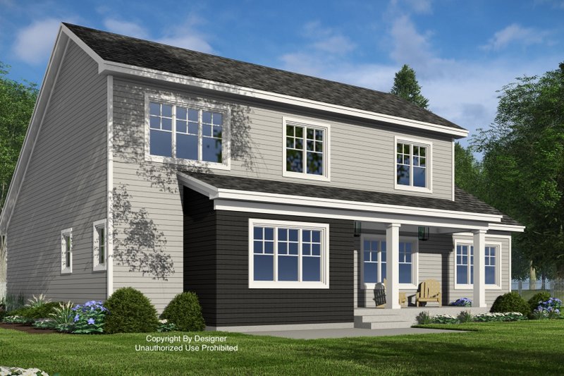 Home Plan - Exterior - Rear Elevation for Craftsman House Plan #51-1368 - 4 bed, 3.5 bath