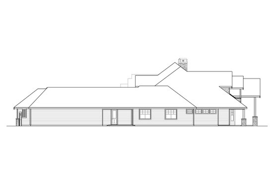 Exterior - Other Elevation 1 for Craftsman House Plan #124-1163 - 4 bed, 5 bath