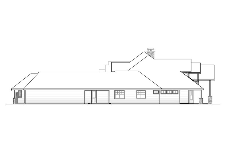 Home Plan - Exterior - Other Elevation 1 for Craftsman House Plan #124-1163 - 4 bed, 5 bath