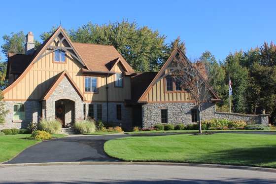 European style home, elevation photo